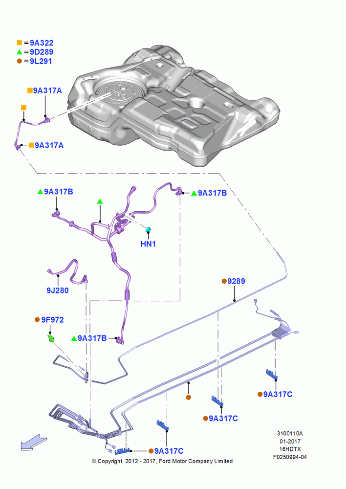10A - Fuel Lines, 1.6L EcoBoost SCTi 160/182PS-Sigma; 09/APR/2012-21/MAR/2016