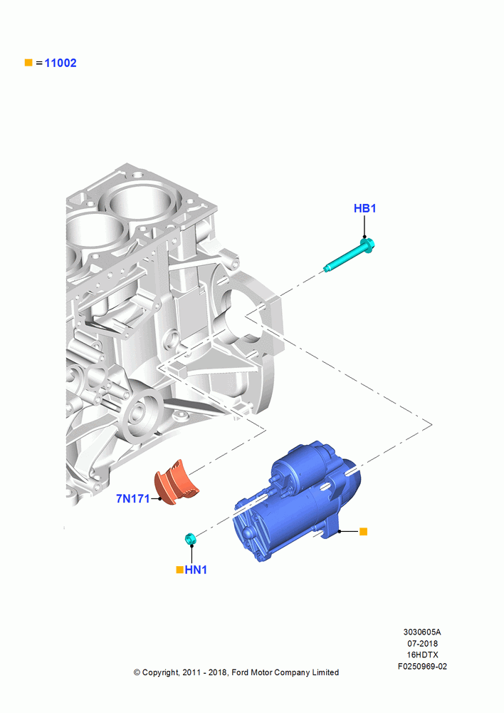 05A - Starter Motor, 1.6L EcoBoost SCTi 160/182PS-Sigma; 09/APR/2012-21/MAR/2016