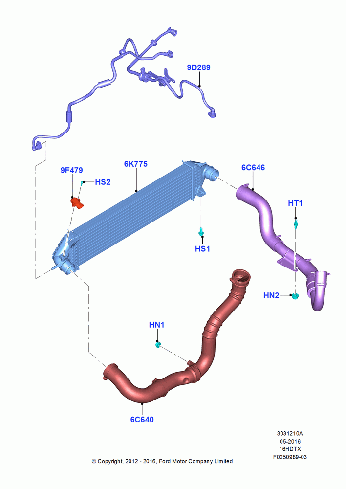 10A - Intercooler/Air Ducts and Hoses, 1.6L EcoBoost SCTi 160/182PS-Sigma; 09/APR/2012-21/MAR/2016