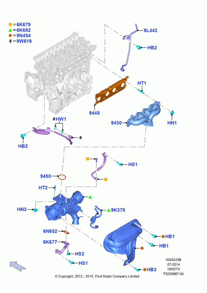 25B - Turbocharger, 1.6L EcoBoost SCTi 160/182PS-Sigma; 03/JUN/2013-21/MAR/2016