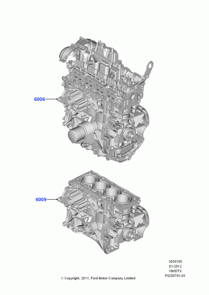 05A - Service Engine and Short Block, 1.6L EcoBoost SCTi 160/182PS-Sigma; 09/APR/2012-21/MAR/2016