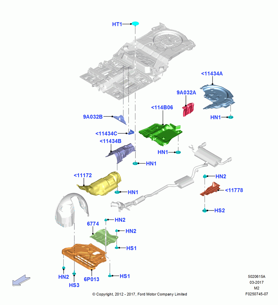 15A - Splash and Heat Shields, Heat Shield; 09/APR/2012-13/AUG/2019