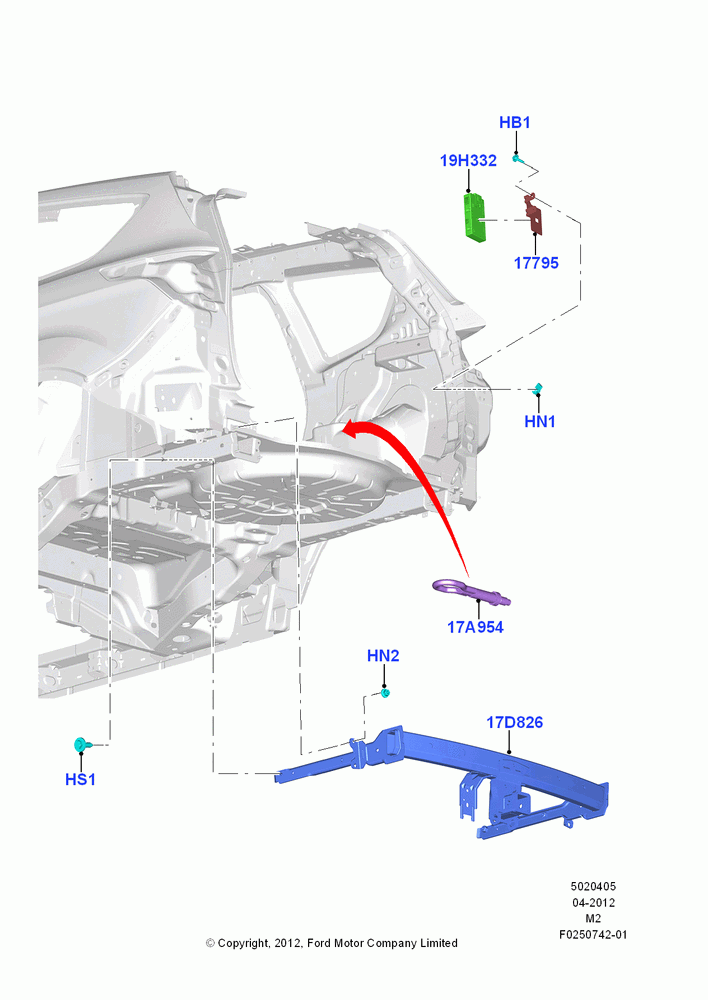 05A - Tow Bar, Production Installed; 09/APR/2012-13/AUG/2019