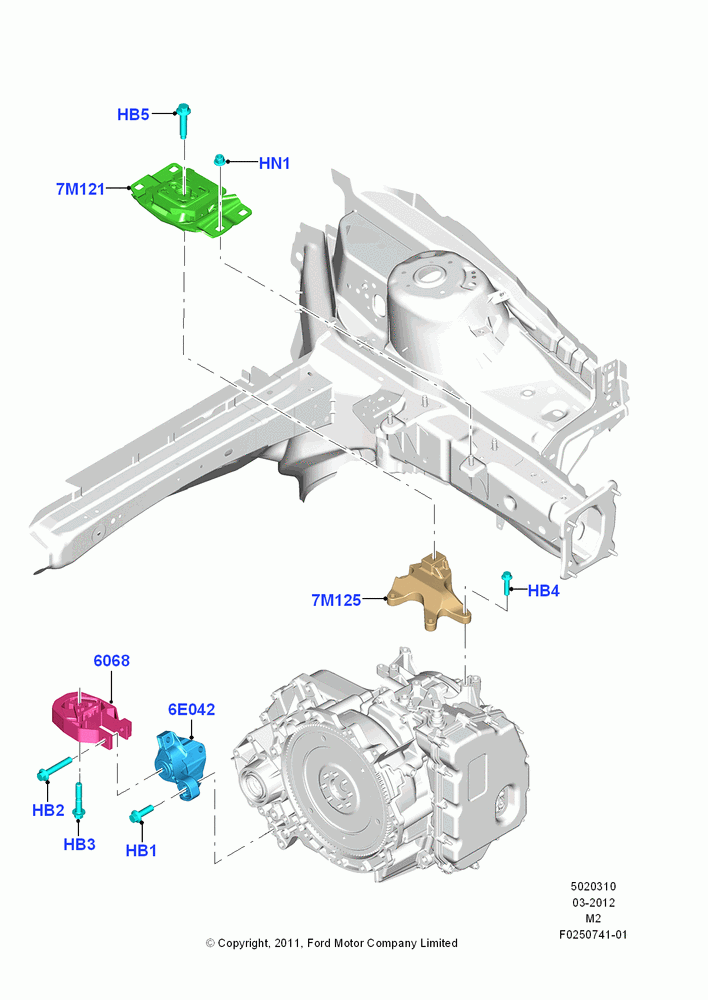 10 - Transmission Mounting; 09/APR/2012-13/AUG/2019