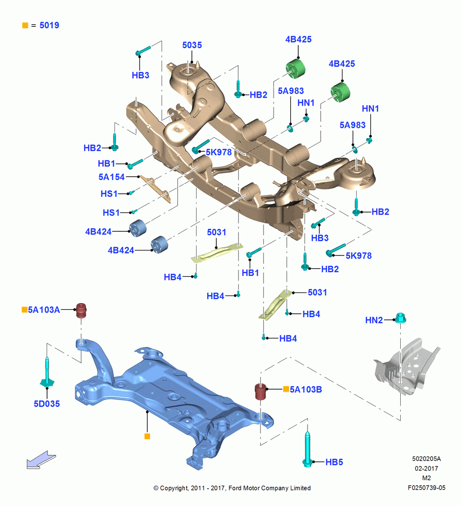 05A - Chassis Frame, 4WD; 09/APR/2012-13/AUG/2019