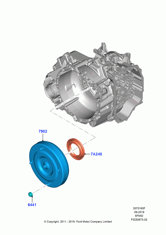 60F - Converter, 6 Speed Auto Trans 6F Mid-Range; 09/APR/2012-13/AUG/2019