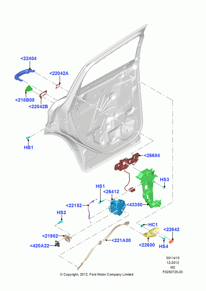 15 - Rear Door Lock Controls; 09/APR/2012-13/AUG/2019