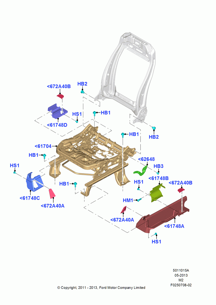 15A - Front Seat Base, With Driver 6 Way Mnl.Seat Adjuster; 09/APR/2012-13/AUG/2019