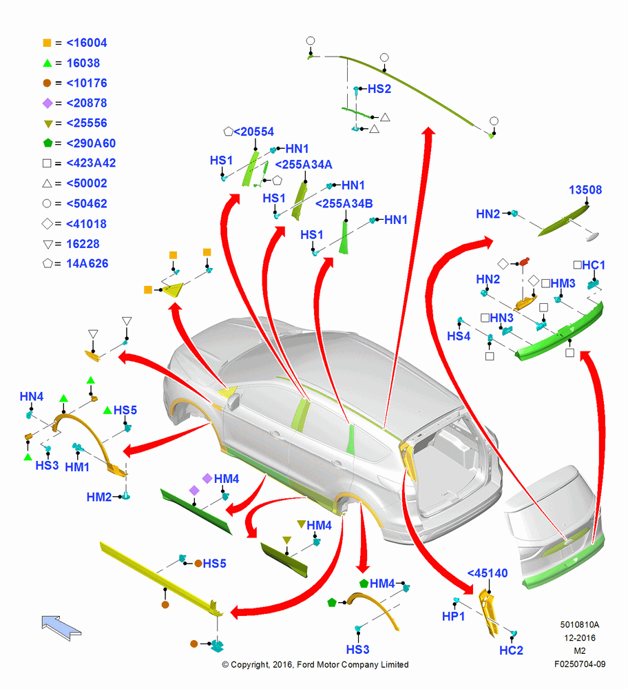 10A - Body Mouldings; 09/APR/2012-21/MAR/2016