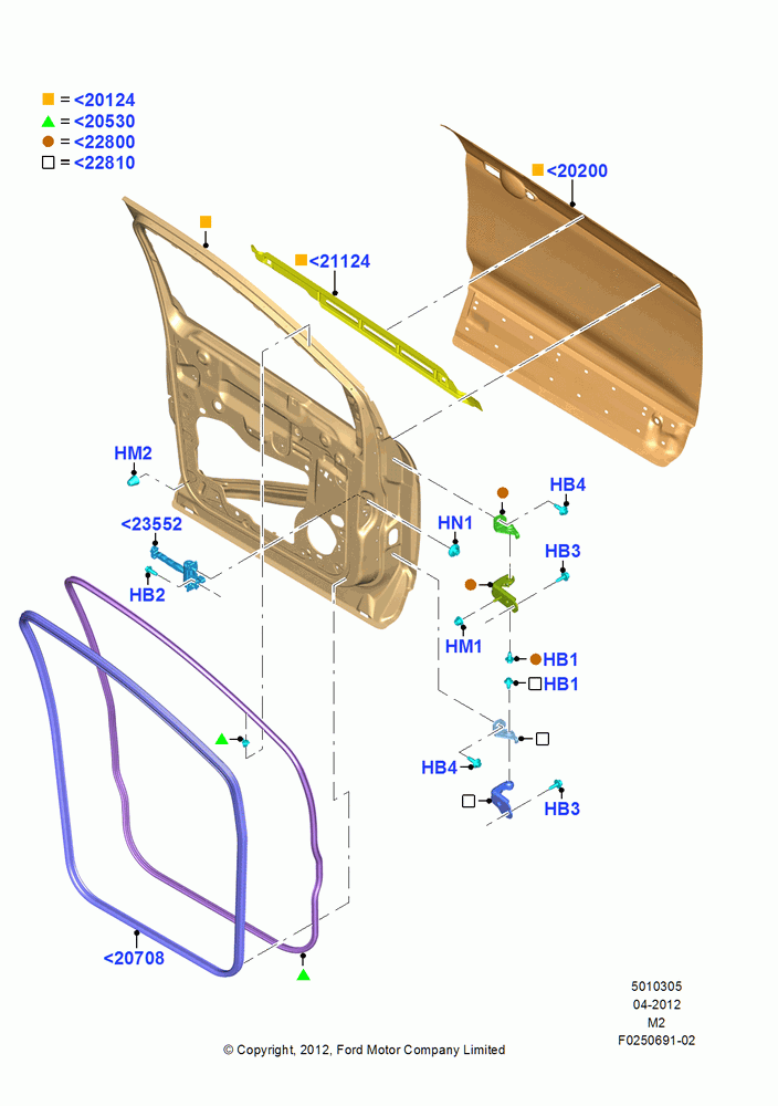 05 - Front Doors, Hinges & Weatherstrips; 09/APR/2012-13/AUG/2019