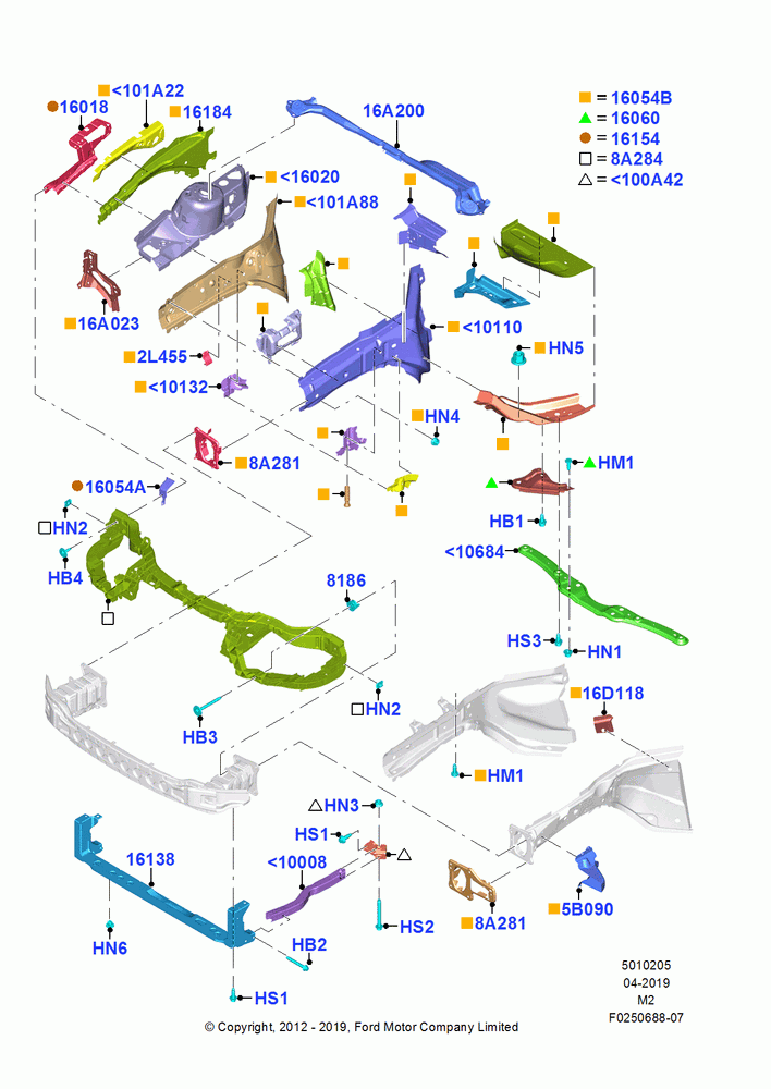 05 - Front Panels, Aprons & Side Members; 09/APR/2012-13/AUG/2019