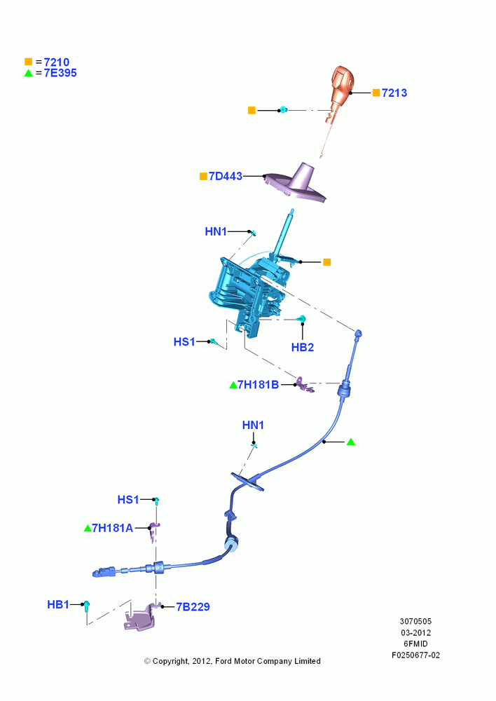05F - Gear Change-Automatic Transmission, 6 Speed Auto Trans 6F Mid-Range; 09/APR/2012-21/MAR/2016