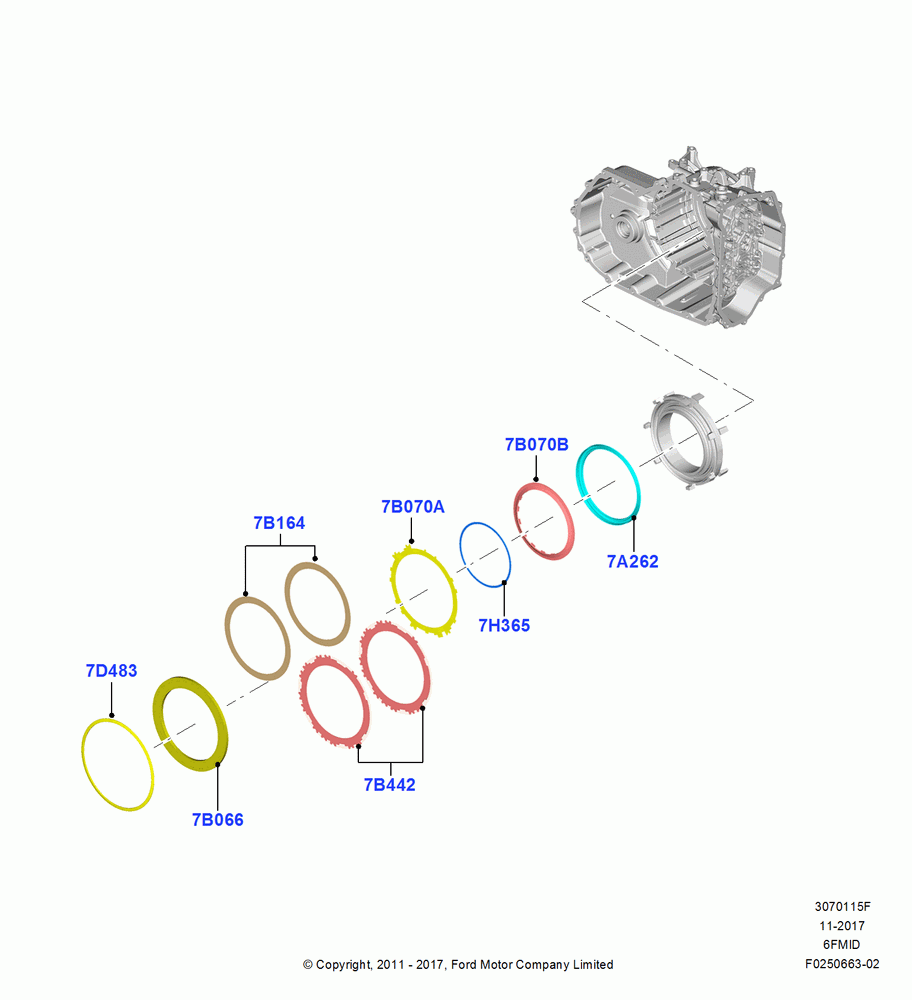 15F - Forward Clutch and Components, 6 Speed Auto Trans 6F Mid-Range; 09/APR/2012-13/AUG/2019