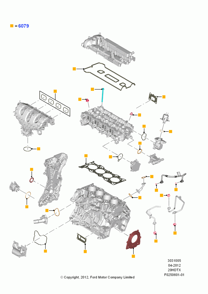 05C - Engine Gasket Kits, 2.0L EcoBoost (240PS) - MI4; 09/APR/2012-21/MAR/2016