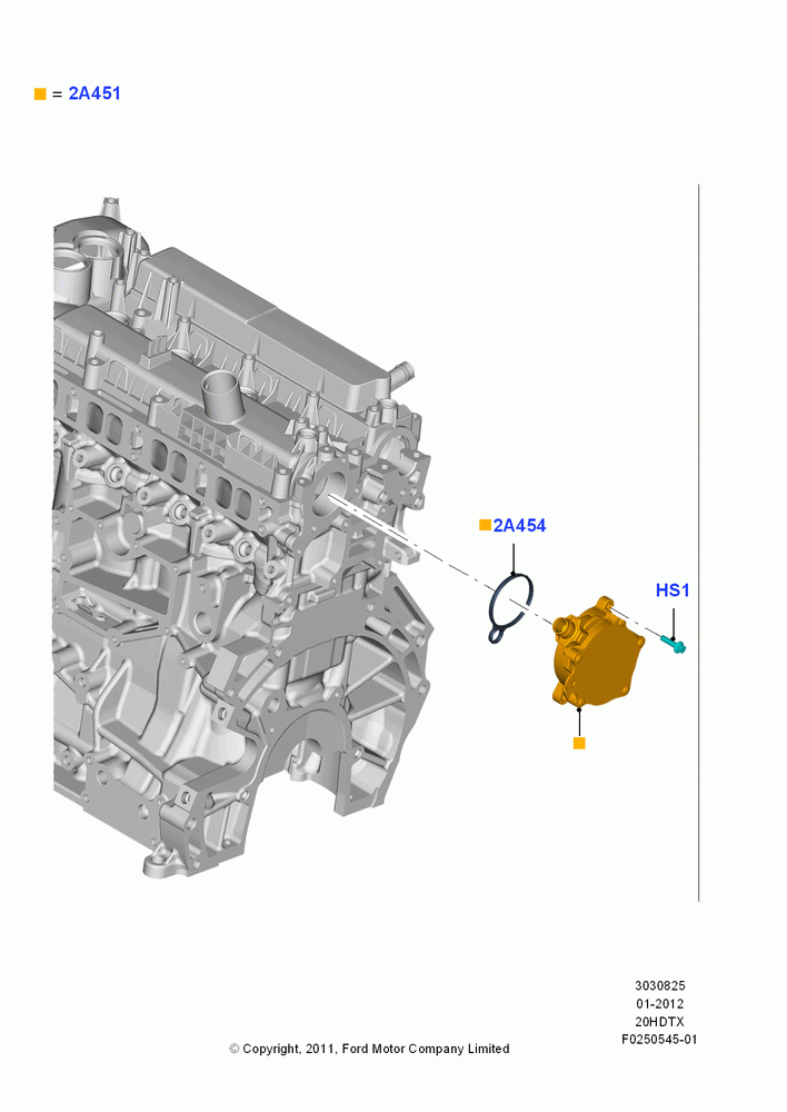 25C - Vacuum Control and Air Injection, 2.0L EcoBoost (240PS) - MI4; 09/APR/2012-13/AUG/2019