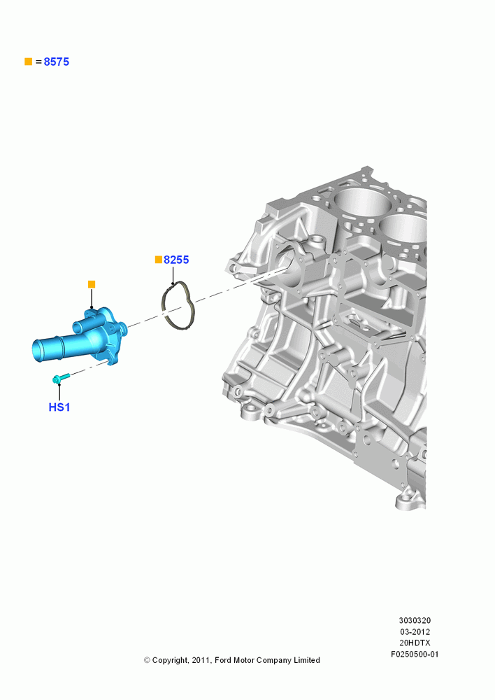 Thermostat/Housing & Related Parts, 2.0L EcoBoost (240PS) - MI4