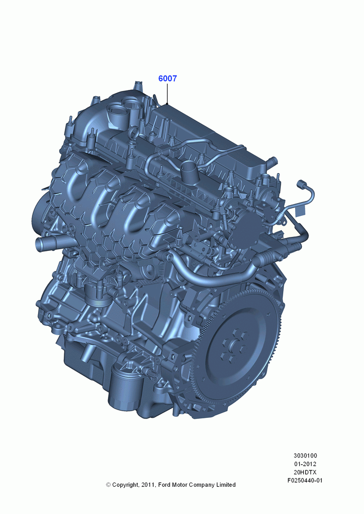 00C - Engine Assy Fully Dressed, 2.0L EcoBoost (240PS) - MI4; 09/APR/2012-21/MAR/2016
