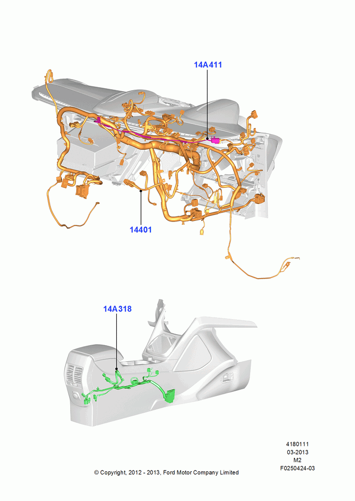 11A - Wiring - Dash And Floor Console; 09/APR/2012-21/MAR/2016