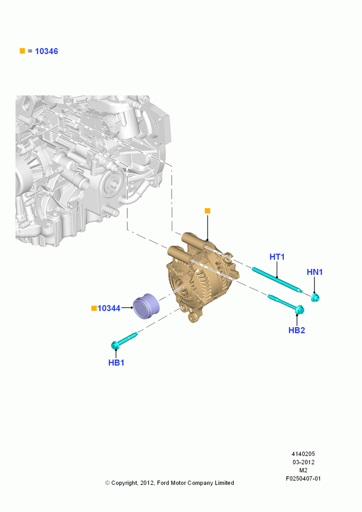 05A - Alternator and Mountings, 1.5L EcoBoost 16V (180PS), 1.6L EcoBoost SCTi 160/182PS-Sigma; 09/APR/2012-13/AUG/2019