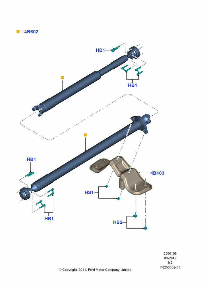 05 - Drive Shaft - Rear Axle Drive, 4WD; 09/APR/2012-13/AUG/2019