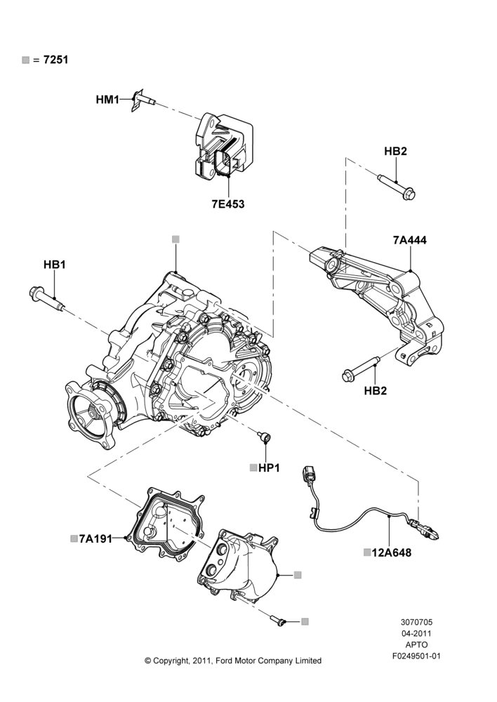 05H - Transfer Drive Case, LHD 4WD (FTD), Power Take off Unit With Cooler; 04/APR/2011-13/OCT/2011