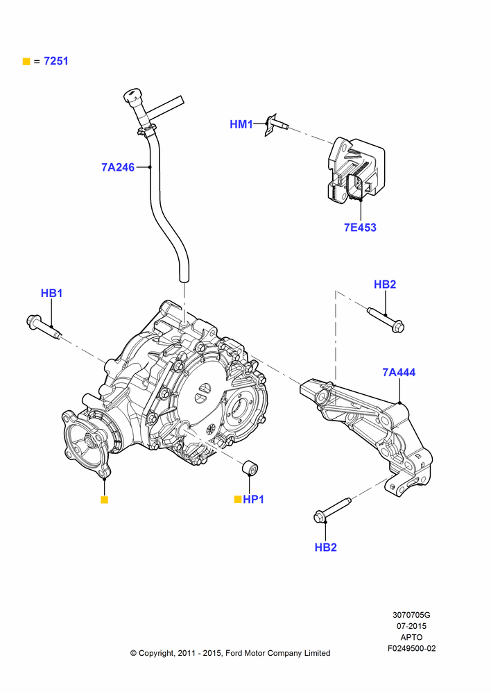 05G - Transfer Drive Case, 3.5L Cyclone V6 Petrol TIVCT, Less Transmission Power Take Off, LHD 4WD (FTD); 04/APR/2011-03/MAR/2019