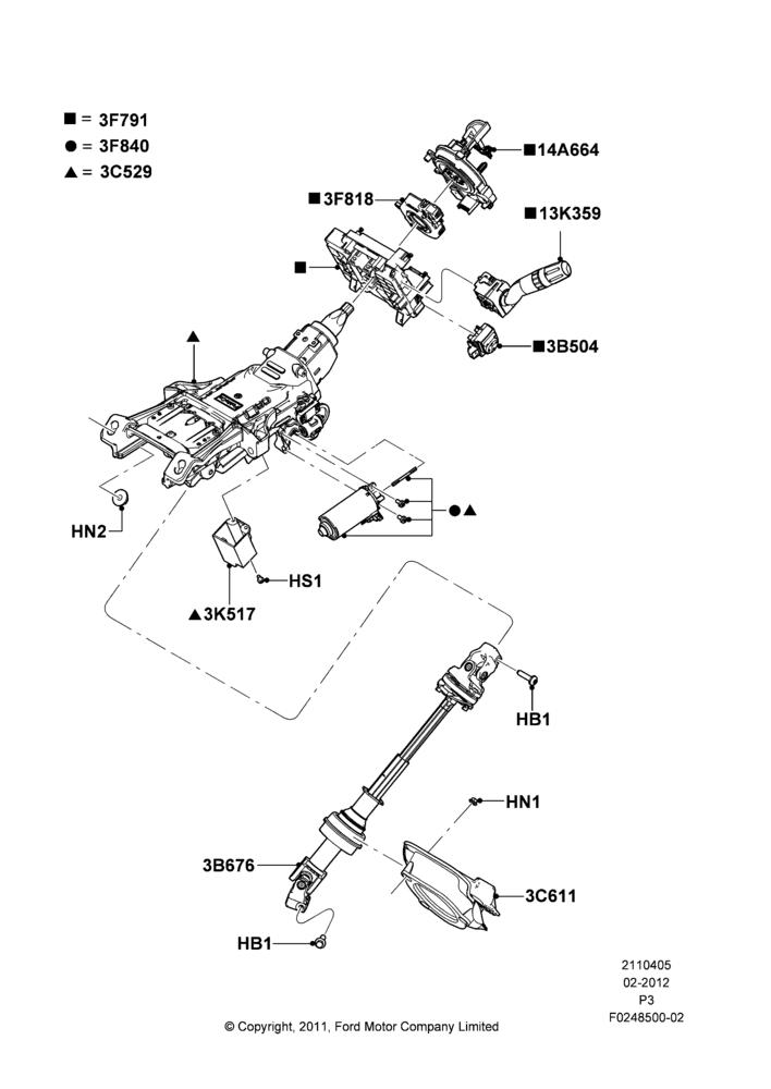 05C - Steering Column, Power Tilt/Telescopic Strg Column; 29/FEB/2012