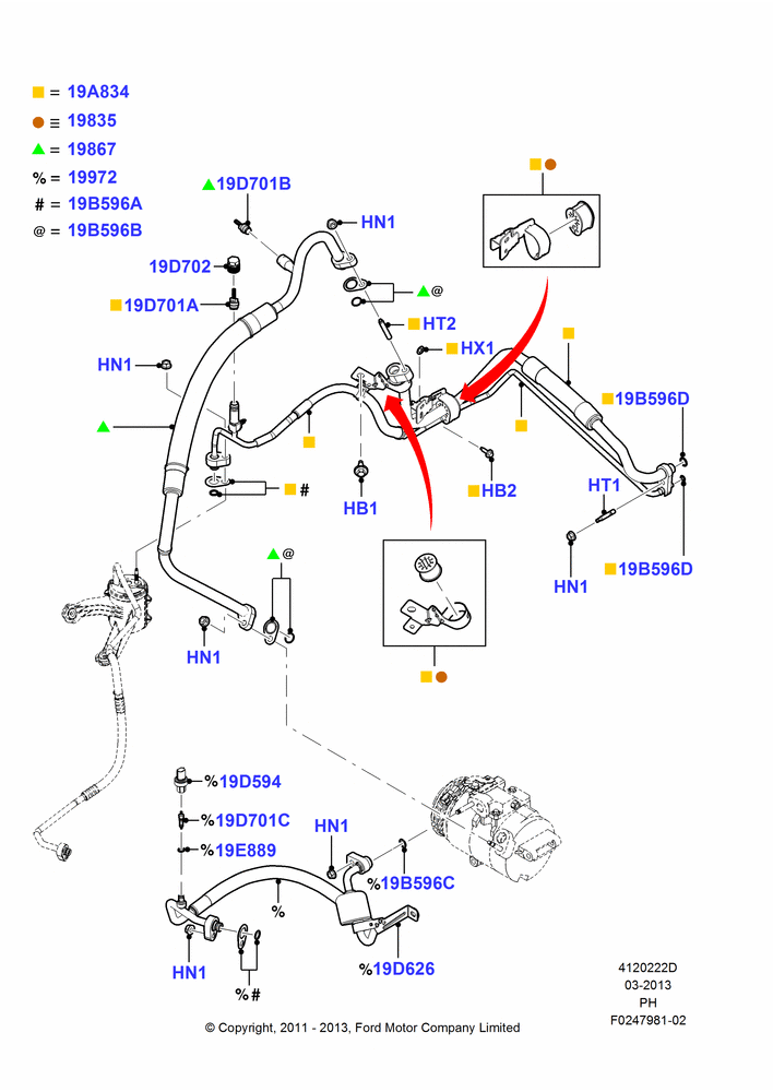 22D - Air Conditioning System, 3.5L DOHC T/C V6 Gas; 06/FEB/2012-01/MAR/2019