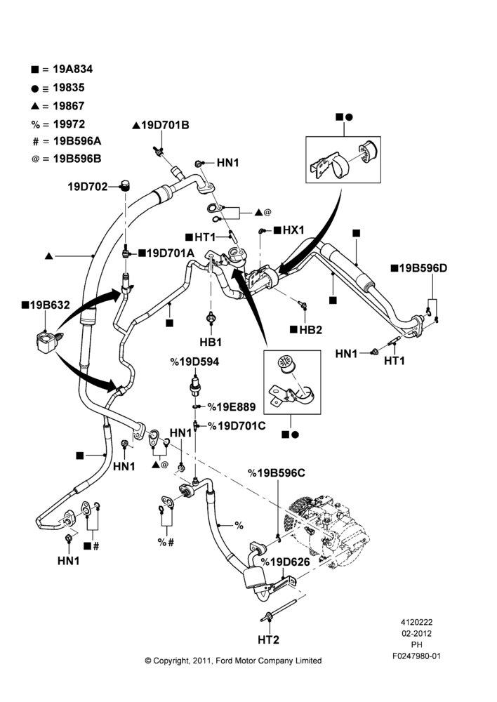 22C - Air Conditioning System, 3.5L Cyclone V6 Petrol TIVCT; 06/FEB/2012-01/MAR/2019