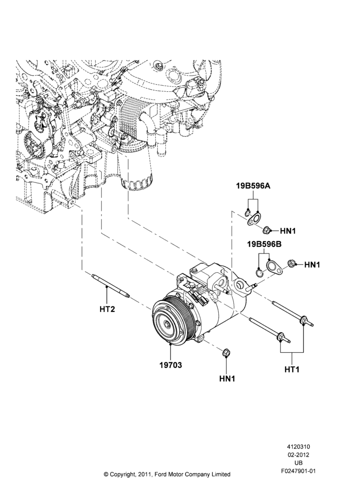 10H - Air Conditioning Condensr/Compressr, 3.7L DOHC V6 Gas., Compressor Assy; 06/FEB/2012-03/MAR/2019