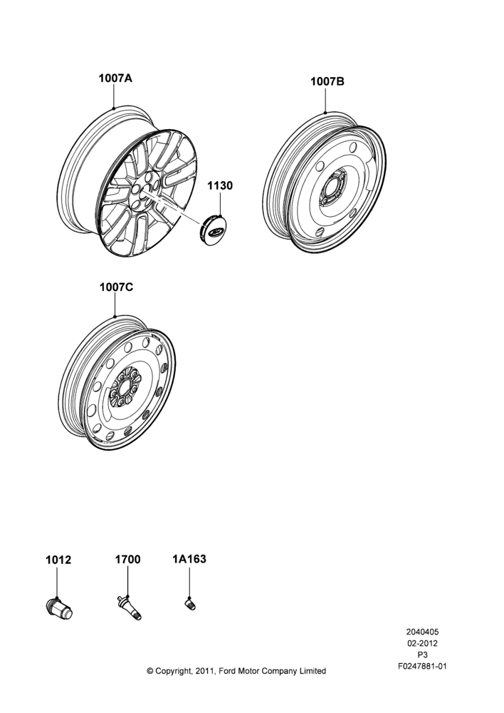 05K - Wheels, With 18" Wheels; 29/FEB/2012