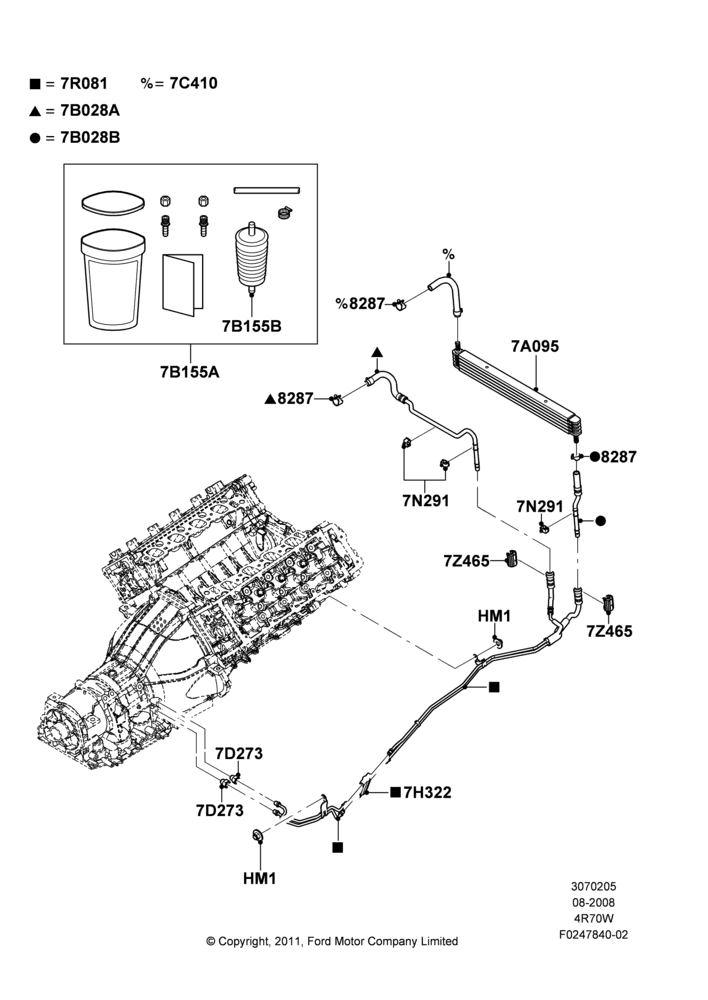 Transmission Cooling Systems, 4 Spd A/T AODEW/4R70E W/TSS, 4 Spd A/T AODEW/4R75E W/TSS, 4 Speed Automatic 4R75E Livonia, With Super Engine Cooling System