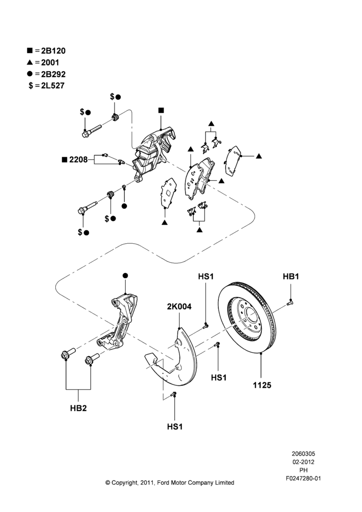 05B - Front Brake Discs and Calipers, SHO, Police Version; 06/FEB/2012-01/MAR/2019
