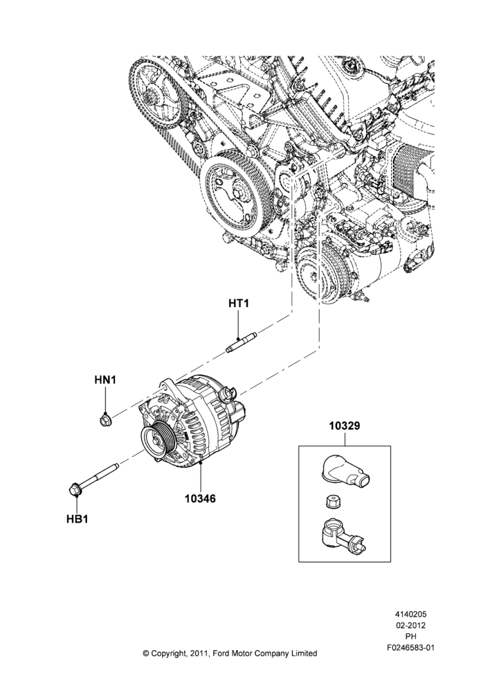 05C - Alternator and Mountings, Extra Heavy Duty Alternator, Police Version; 06/FEB/2012-01/MAR/2019