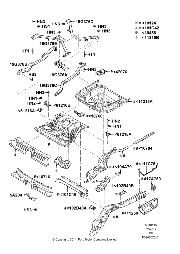 15B - Floor Pan - Center and Rear, Police Version; 06/FEB/2012-01/MAR/2019