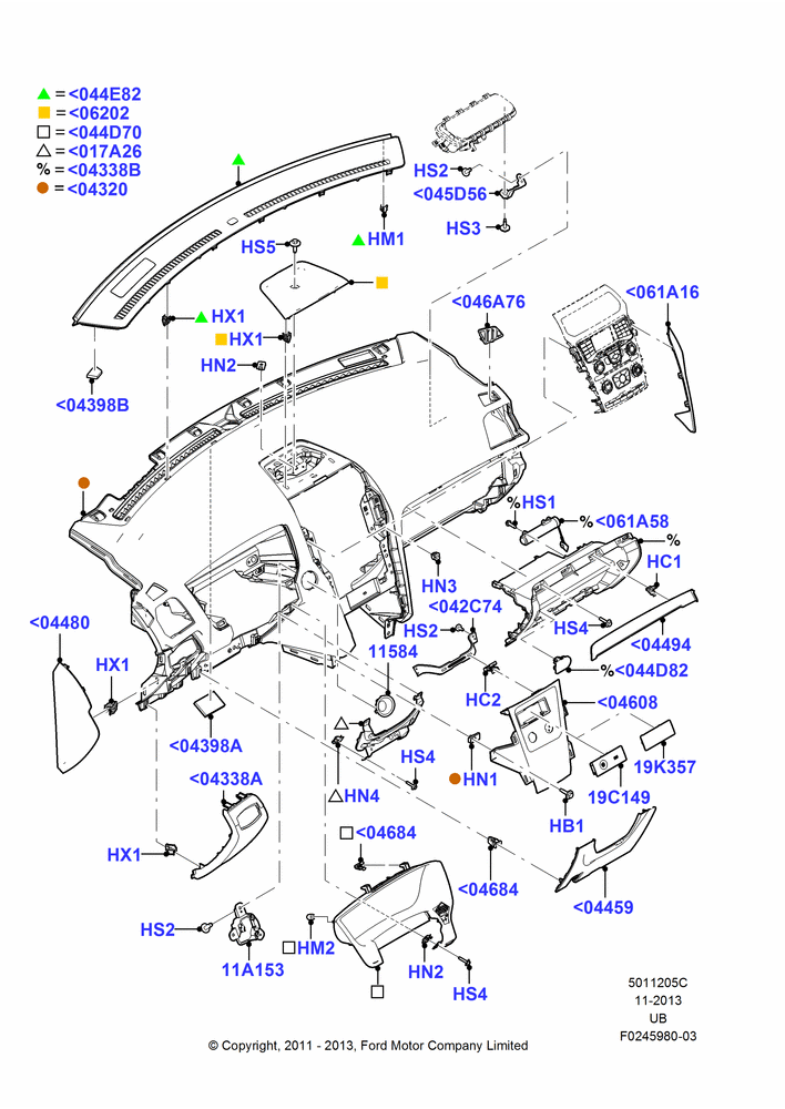 05C - Instrument Panel, Police Version, Trim Pieces; 06/FEB/2012-03/MAR/2019