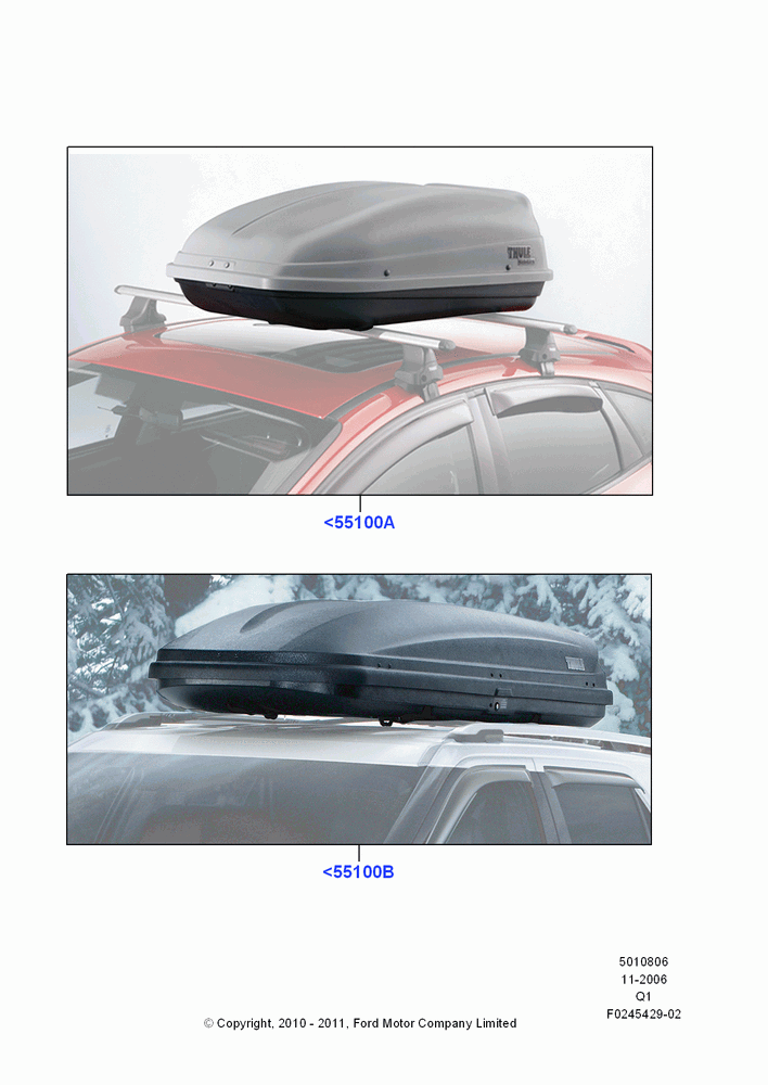 06C - Accessory Roof Rack Mounting Kits, Cargo Box; 06/NOV/2006-24/DEC/2014