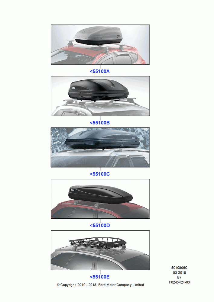 06C - Accessory Roof Rack Mounting Kits, Cargo Basket, Cargo Box; 02/MAY/2005-30/JUN/2017