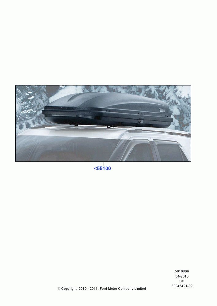06B - Accessory Roof Rack Mounting Kits, Accessories, Cargo Box; 26/APR/2010-27/APR/2013