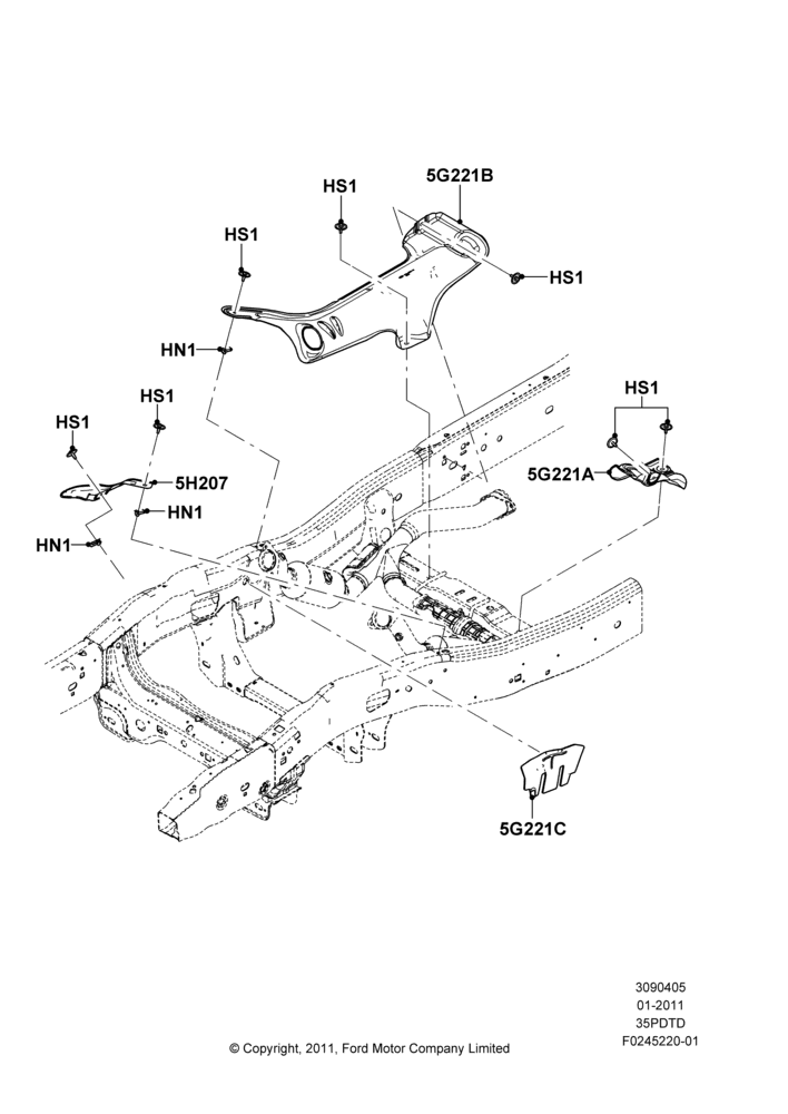 Heat Shields - Exhaust System, 3.5L V6 Gas DOHC TIVCT