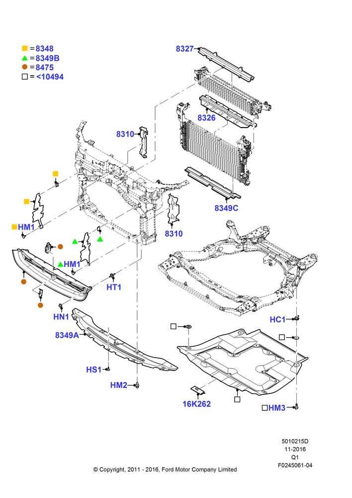 15D - Air Deflectors, 2.0L EcoBoost (240PS); 08/AUG/2011-24/DEC/2014