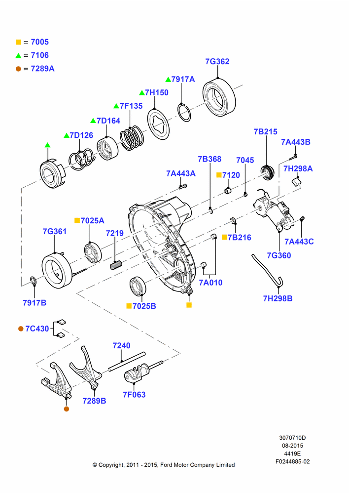 10D - Transfer Drive Components, With Electric Transfer Case, Rear; 24/OCT/2011-23/DEC/2014