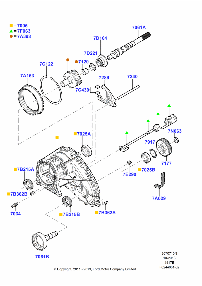 10N - Transfer Drive Components, 4X4 2 Speed Transfer Case With Tod, FRONT; 24/OCT/2011-23/DEC/2014