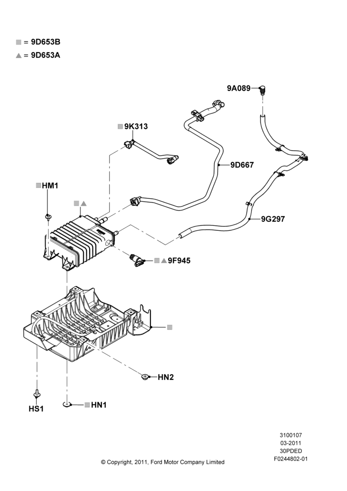 07N - Fuel Vapour System, 3.0L 4V OHC V6 Duratec 230HP; 02/MAR/2011-29/APR/2012