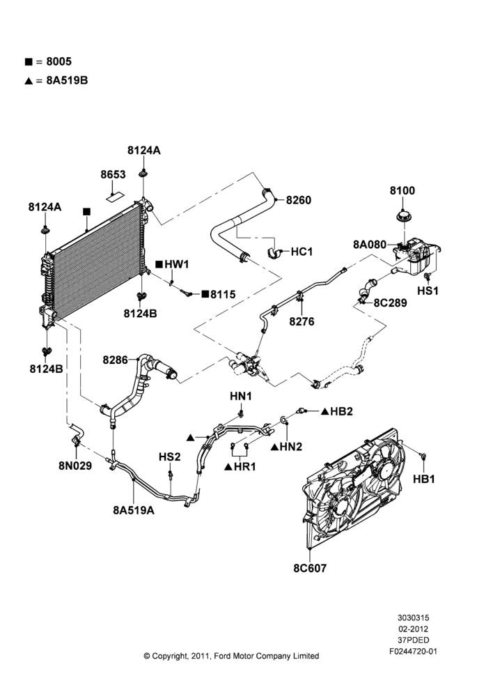 Radiator/Coolant Overflow Container, 3.7L DOHC V6 Gas., Power Take off Unit With Cooler