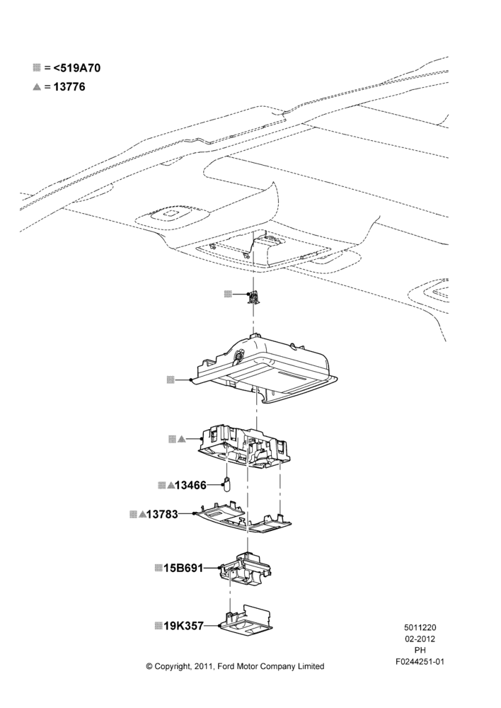 20B - Console - Overhead, (-) Police Version; 06/FEB/2012-01/MAR/2019