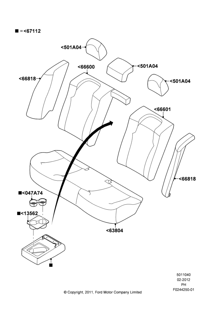 40B - Rear Seat Covers, (-) Police Version; 06/FEB/2012-01/MAR/2019