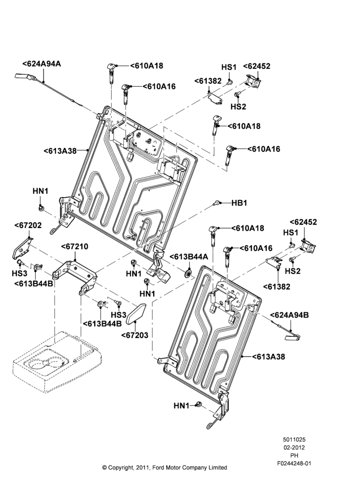 25B - Rear Seat Back, (-) Police Version; 06/FEB/2012-01/MAR/2019