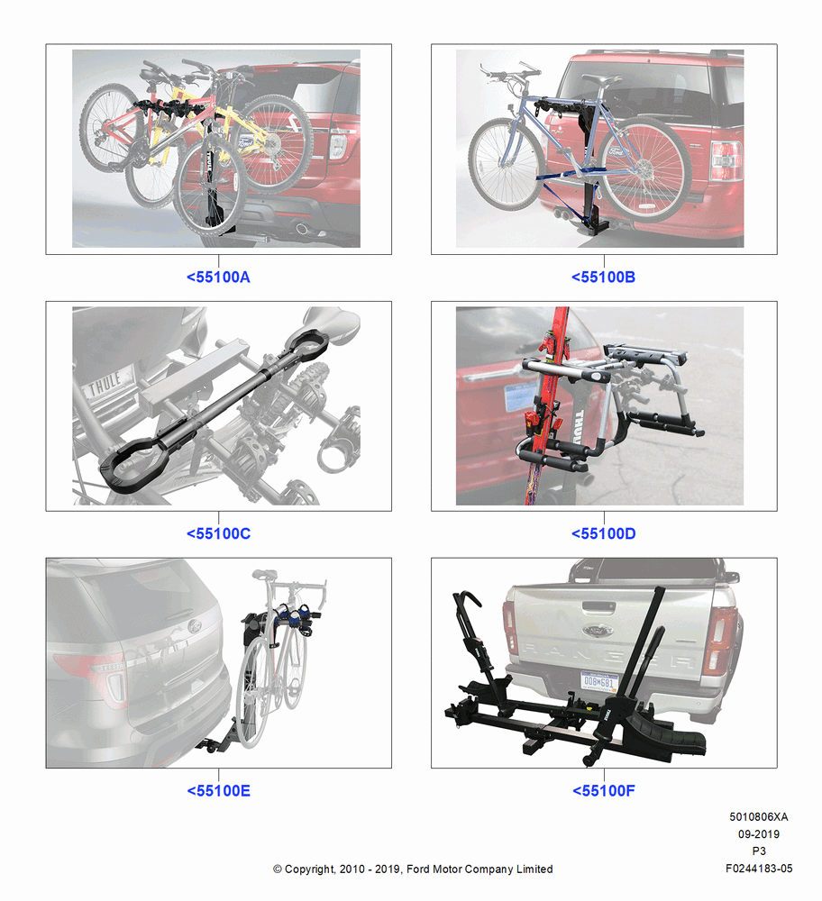06XA - Accessory Roof Rack Mounting Kits, Rear Hitch Mount Bike Rack; 02/MAY/2008