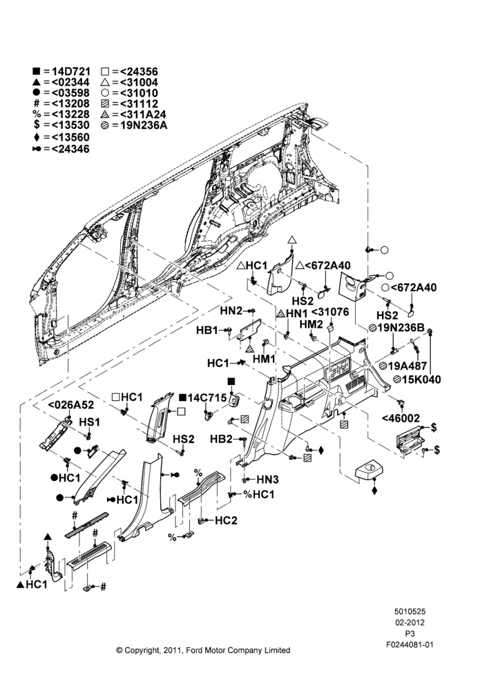 25C - Side Trim, RH; 29/FEB/2012